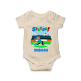 Baby Milestone Romper | Custom 6 Month Onesie | Soft, Skin-Friendly Cotton - IVORY - New Born (Chest 14")
