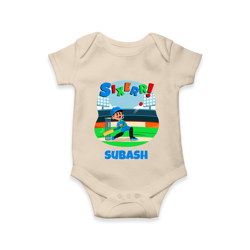 Baby Milestone Romper | Custom 6 Month Onesie | Soft, Skin-Friendly Cotton - IVORY - New Born (Chest 14")