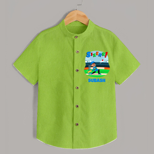 Baby Milestone Shirt | Custom 6 Month Shirt | Soft, Skin-Friendly Cotton - LIME GREEN - 0 - 6 Months Old (Chest 23")