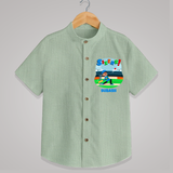 Celebrate The 6th Birthday With Cricket Theme - Personalized Birthday Shirts With Customized Name - MINT GREEN - 0 - 6 Months Old (Chest 23")