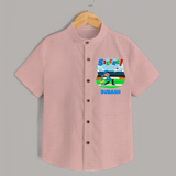 Baby Milestone Shirt | Custom 6 Month Shirt | Soft, Skin-Friendly Cotton - PEACH - 0 - 6 Months Old (Chest 23")