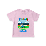 Baby Milestone T-Shirt | Custom 6 Month T-Shirt | Soft, Skin-Friendly Cotton - BABY PINK - 0-5 Months Old (Chest 17")