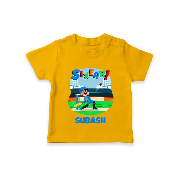 Baby Milestone T-Shirt | Custom 6 Month T-Shirt | Soft, Skin-Friendly Cotton - CHROME YELLOW - 0-5 Months Old (Chest 17")