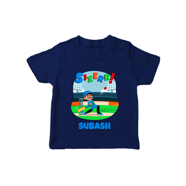 Baby Milestone T-Shirt | Custom 6 Month T-Shirt | Soft, Skin-Friendly Cotton - NAVY BLUE - 0-5 Months Old (Chest 17")