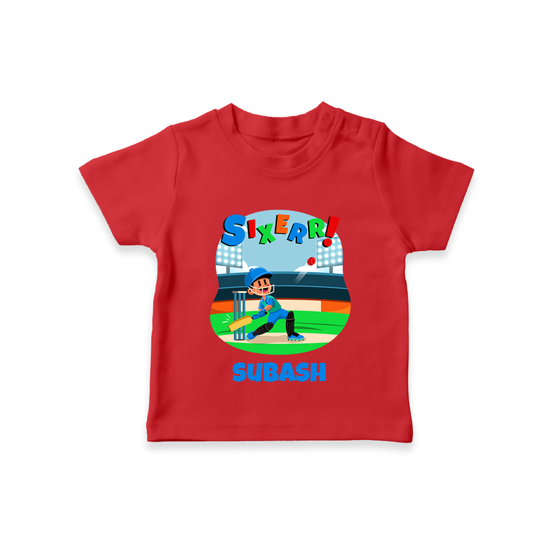 Baby Milestone T-Shirt | Custom 6 Month T-Shirt | Soft, Skin-Friendly Cotton - RED - 0-5 Months Old (Chest 17")
