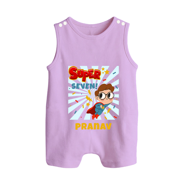 Newborn Romper Suit/ Sleeveless Romper for 7 Month | Customizable Romper Suit/ Sleeveless Romper | Ideal for Celebrations - LILAC - 0 - 5 Months Old (Chest 18")