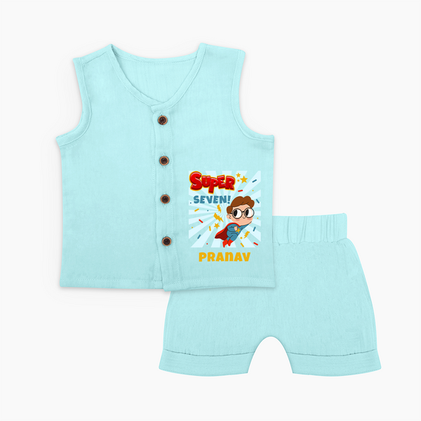 Newborn Jabla Set for 7 Month | Customizable Jabla Set | Ideal for Celebrations - BABY BLUE - 0 - 3 Months Old (Chest 9.8")