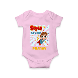 Newborn Romper/Onesie for 7 Month | Customizable Bodysuit | Ideal for Celebrations - BABY PINK - New Born (Chest 14")