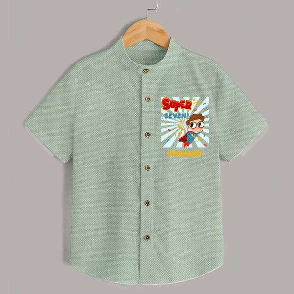 Newborn Shirt for 7 Month | Customizable Shirt | Ideal for Celebrations - MINT GREEN - 0 - 6 Months Old (Chest 23")