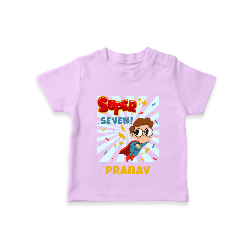 Newborn T-Shirt for 7 Month | Customizable T-Shirt | Ideal for Celebrations - LILAC - 0-5 Months Old (Chest 17")