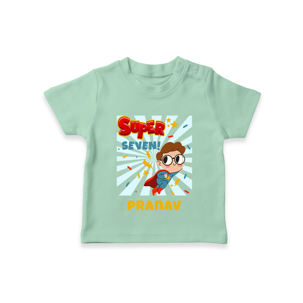 Newborn T-Shirt for 7 Month | Customizable T-Shirt | Ideal for Celebrations - MINT GREEN - 0-5 Months Old (Chest 17")