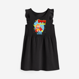 Celebrate The Seventh Birthday "Super Seven" with Personalized Frock - BLACK - 0 - 6 Months Old (Chest 18")