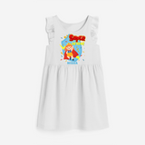 Celebrate The Seventh Birthday "Super Seven" with Personalized Frock - WHITE - 0 - 6 Months Old (Chest 18")