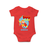 Baby Milestone Romper | Custom 7 Month Onesie | Soft, Skin-Friendly Cotton - RED - New Born (Chest 14")