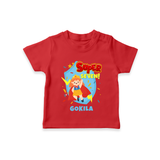 Baby Milestone T-Shirt | Custom 7 Month T-Shirt | Soft, Skin-Friendly Cotton - RED - 0-5 Months Old (Chest 17")