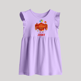 Newborn Baby Frock for 8 Month | Customizable Baby Frock | Ideal for Celebrations - LILAC - 0 - 3 Months Old (Chest 17")