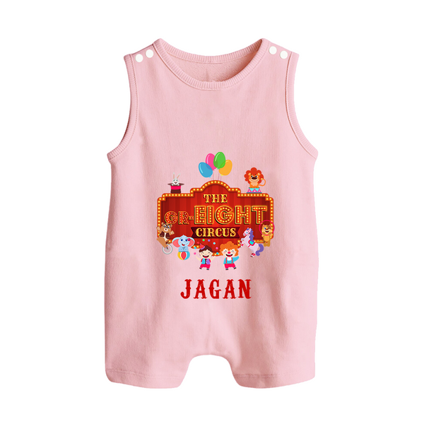 Newborn Romper Suit/ Sleeveless Romper for 8 Month | Customizable Romper Suit/ Sleeveless Romper | Ideal for Celebrations - BABY PINK - 0 - 5 Months Old (Chest 18")