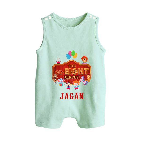 Newborn Romper Suit/ Sleeveless Romper for 8 Month | Customizable Romper Suit/ Sleeveless Romper | Ideal for Celebrations - MINT GREEN - 0 - 5 Months Old (Chest 18")
