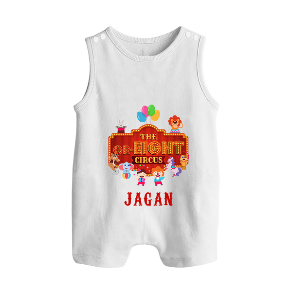 Newborn Romper Suit/ Sleeveless Romper for 8 Month | Customizable Romper Suit/ Sleeveless Romper | Ideal for Celebrations - WHITE - 0 - 5 Months Old (Chest 18")