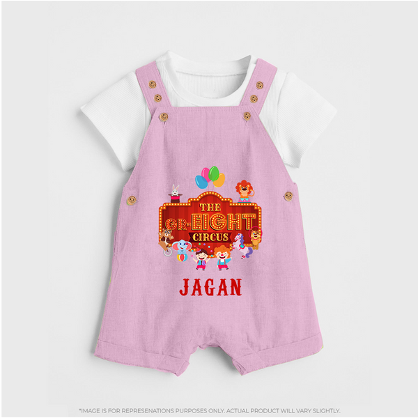 Newborn Dungaree Set for 8 Month | Customizable Dungaree Set | Ideal for Celebrations - BABY PINK - 0 - 5 Months Old (Chest 18")