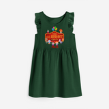 Celebrate The 8th Birthday "The Gr-Eight Circus" with Personalized Frock - BOTTLE GREEN - 0 - 6 Months Old (Chest 18")