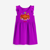 Celebrate The 8th Birthday "The Gr-Eight Circus" with Personalized Frock - PURPLE - 0 - 6 Months Old (Chest 18")