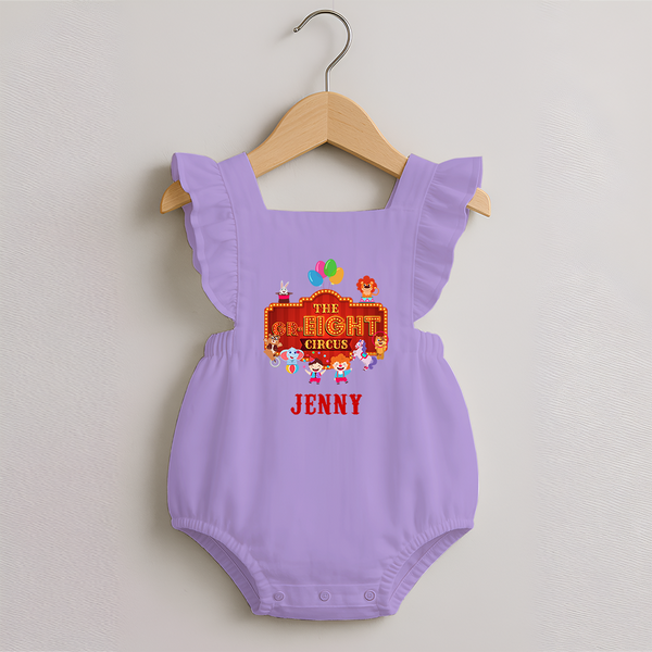 Newborn Romper Frock for 8 Month | Customizable Romper Frock | Ideal for Celebrations - LILAC - 0 - 3 Months Old (Chest 19")