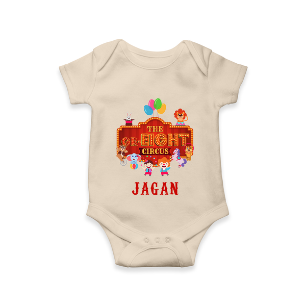 Newborn Romper/Onesie for 8 Month | Customizable Bodysuit | Ideal for Celebrations - IVORY - New Born (Chest 14")