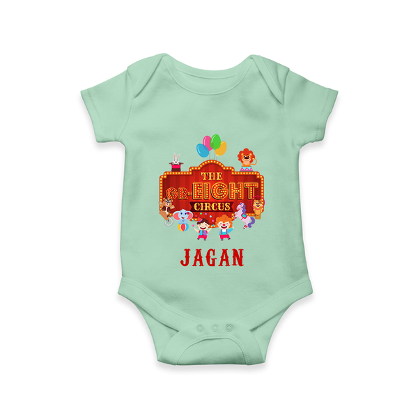 Newborn Romper/Onesie for 8 Month | Customizable Bodysuit | Ideal for Celebrations - MINT GREEN - New Born (Chest 14")
