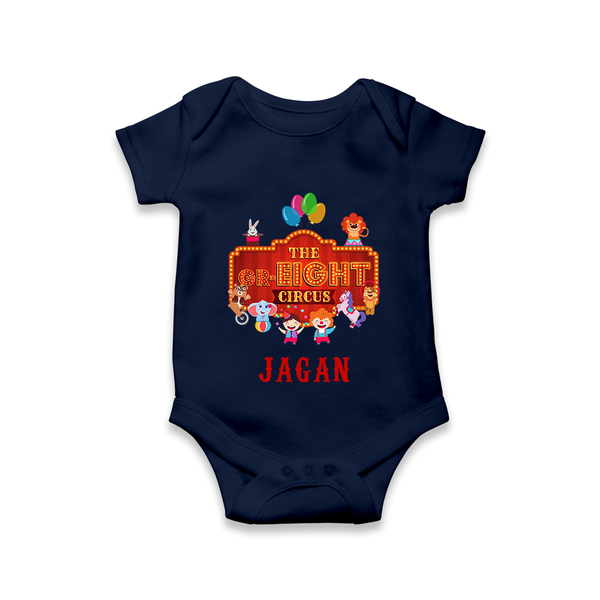 Newborn Romper/Onesie for 8 Month | Customizable Bodysuit | Ideal for Celebrations - NAVY BLUE - New Born (Chest 14")