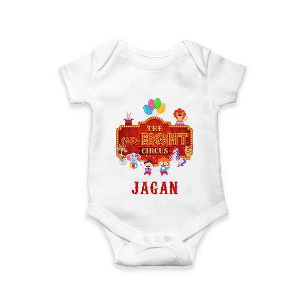 Newborn Romper/Onesie for 8 Month | Customizable Bodysuit | Ideal for Celebrations - WHITE - New Born (Chest 14")