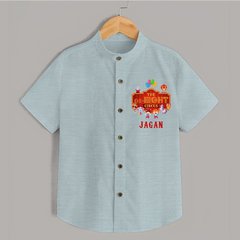 Newborn Shirt for 8 Month | Customizable Shirt | Ideal for Celebrations - ARCTIC BLUE - 0 - 6 Months Old (Chest 23")