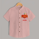 Newborn Shirt for 8 Month | Customizable Shirt | Ideal for Celebrations - PEACH - 0 - 6 Months Old (Chest 23")