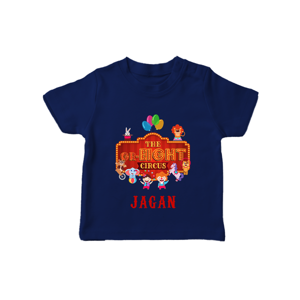 Newborn T-Shirt for 8 Month | Customizable T-Shirt | Ideal for Celebrations - NAVY BLUE - 0-5 Months Old (Chest 17")