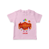 Celebrate The 8th Birthday With Circus Theme - Personalized Birthday T-Shirts With Customized Name - PINK - 0-5 Months Old (Chest 17")