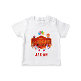 Newborn T-Shirt for 8 Month | Customizable T-Shirt | Ideal for Celebrations - WHITE - 0-5 Months Old (Chest 17")