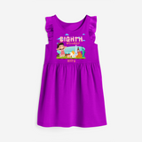 Celebrate The 8th Birthday "Eighth Wonder" with Personalized Frock - PURPLE - 0 - 6 Months Old (Chest 18")