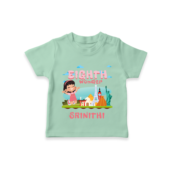 Baby Milestone T-Shirt | Custom 8 Month T-Shirt | Soft, Skin-Friendly Cotton - MINT GREEN - 0-5 Months Old (Chest 17")