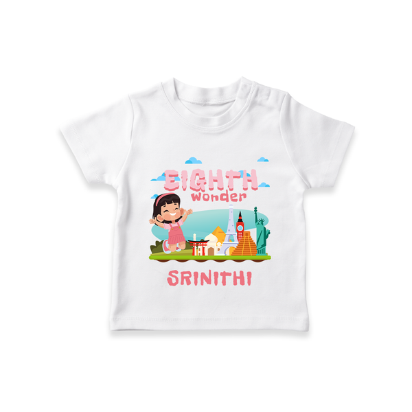 Baby Milestone T-Shirt | Custom 8 Month T-Shirt | Soft, Skin-Friendly Cotton - WHITE - 0-5 Months Old (Chest 17")