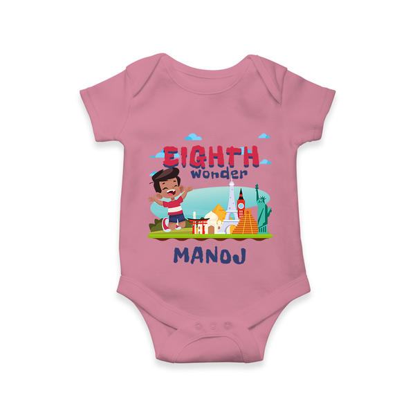 Celebrate 8 Month with Custom Romper | Personalized Newborn Outfit | Soft Cotton Comfort - ONION - New Born (Chest 14")