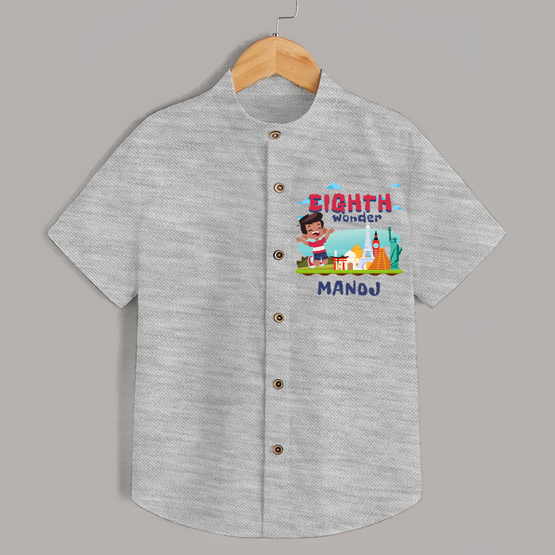 Celebrate 8 Month with Custom Shirt | Personalized Newborn Outfit | Soft Cotton Comfort - GREY - 0 - 6 Months Old (Chest 23")