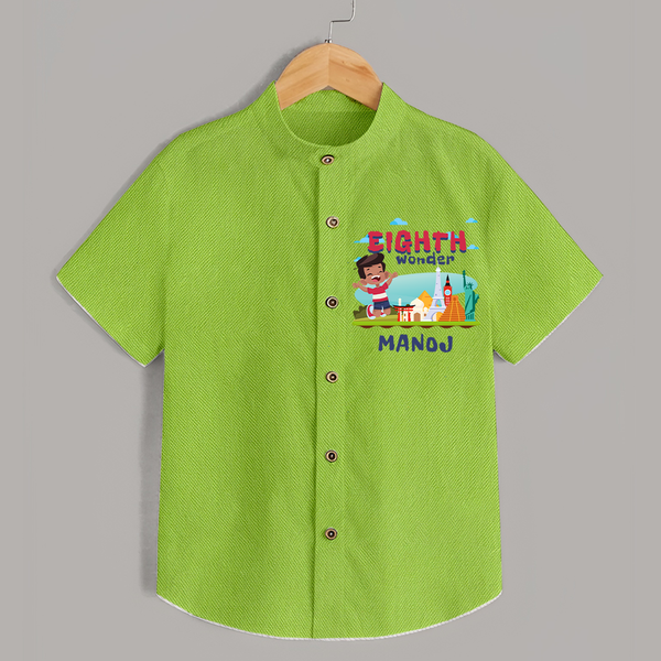 Celebrate 8 Month with Custom Shirt | Personalized Newborn Outfit | Soft Cotton Comfort - LIME GREEN - 0 - 6 Months Old (Chest 23")