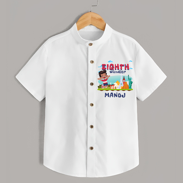 Celebrate 8 Month with Custom Shirt | Personalized Newborn Outfit | Soft Cotton Comfort - WHITE - 0 - 6 Months Old (Chest 23")