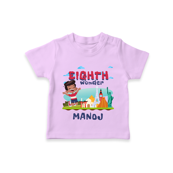 Celebrate 8 Month with Custom T-Shirt | Personalized Newborn Outfit | Soft Cotton Comfort - LILAC - 0-5 Months Old (Chest 17")