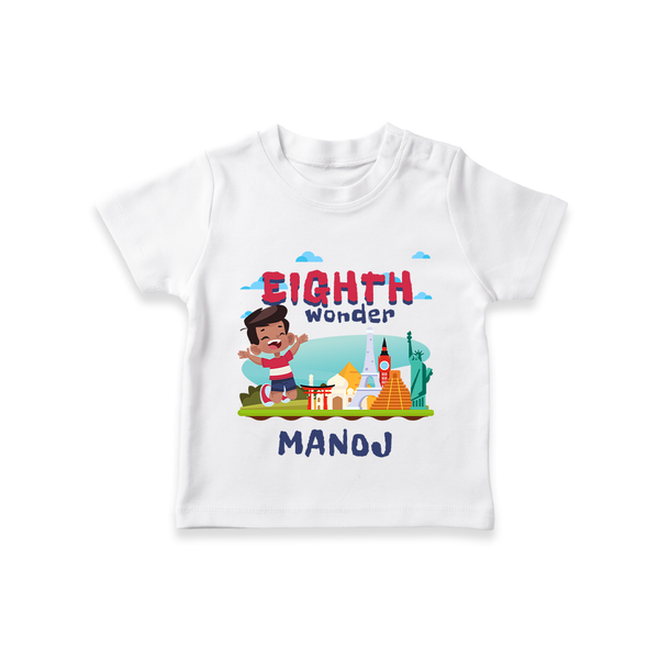 Celebrate 8 Month with Custom T-Shirt | Personalized Newborn Outfit | Soft Cotton Comfort - WHITE - 0-5 Months Old (Chest 17")