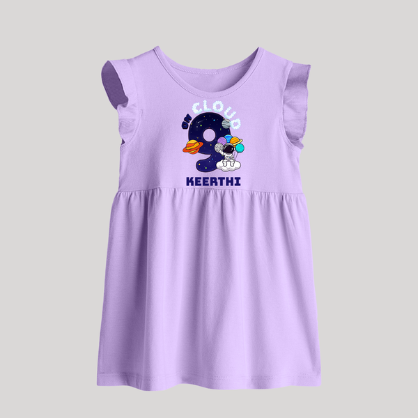 Newborn Baby Frock/Baby Frock for 9 Month | Customizable Baby Frock | Ideal for Celebrations - LILAC - 0 - 3 Months Old (Chest 17")