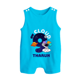 Newborn Romper Suit/ Sleeveless Romper/Romper Suit/ Sleeveless Romper for 9 Month | Customizable Romper Suit/ Sleeveless Romper | Ideal for Celebrations - SKY BLUE - 0 - 5 Months Old (Chest 18")