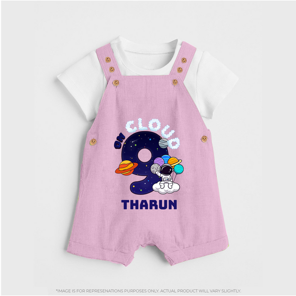 Newborn Dungaree Set/Dungaree Set for 9 Month | Customizable Dungaree Set | Ideal for Celebrations - BABY PINK - 0 - 5 Months Old (Chest 18")