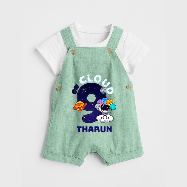 Newborn Dungaree Set/Dungaree Set for 9 Month | Customizable Dungaree Set | Ideal for Celebrations - MINT GREEN - 0 - 5 Months Old (Chest 18")