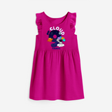 Celebrate The 9th Birthday "On Cloud Nine" with Personalized Frock - HOT PINK - 0 - 6 Months Old (Chest 18")